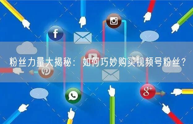 粉丝力量大揭秘：如何巧妙购买视频号粉丝？