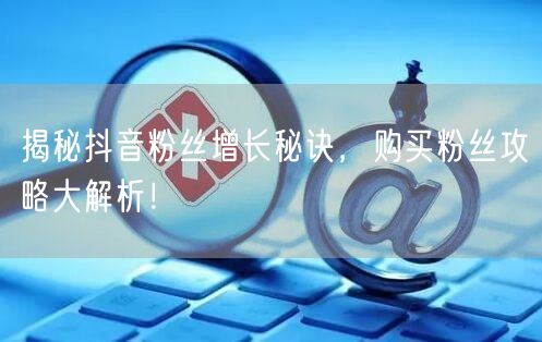 揭秘抖音粉丝增长秘诀，购买粉丝攻略大解析！