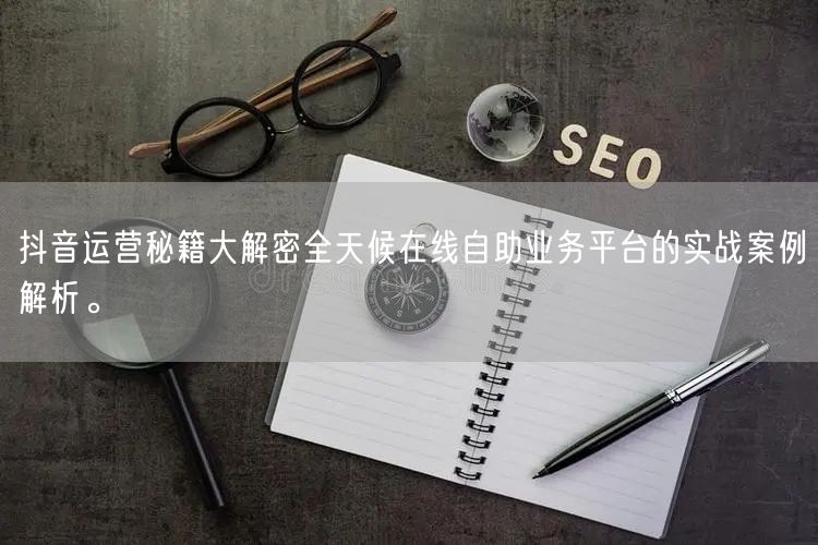 抖音运营秘籍大解密全天候在线自助业务平台的实战案例解析。